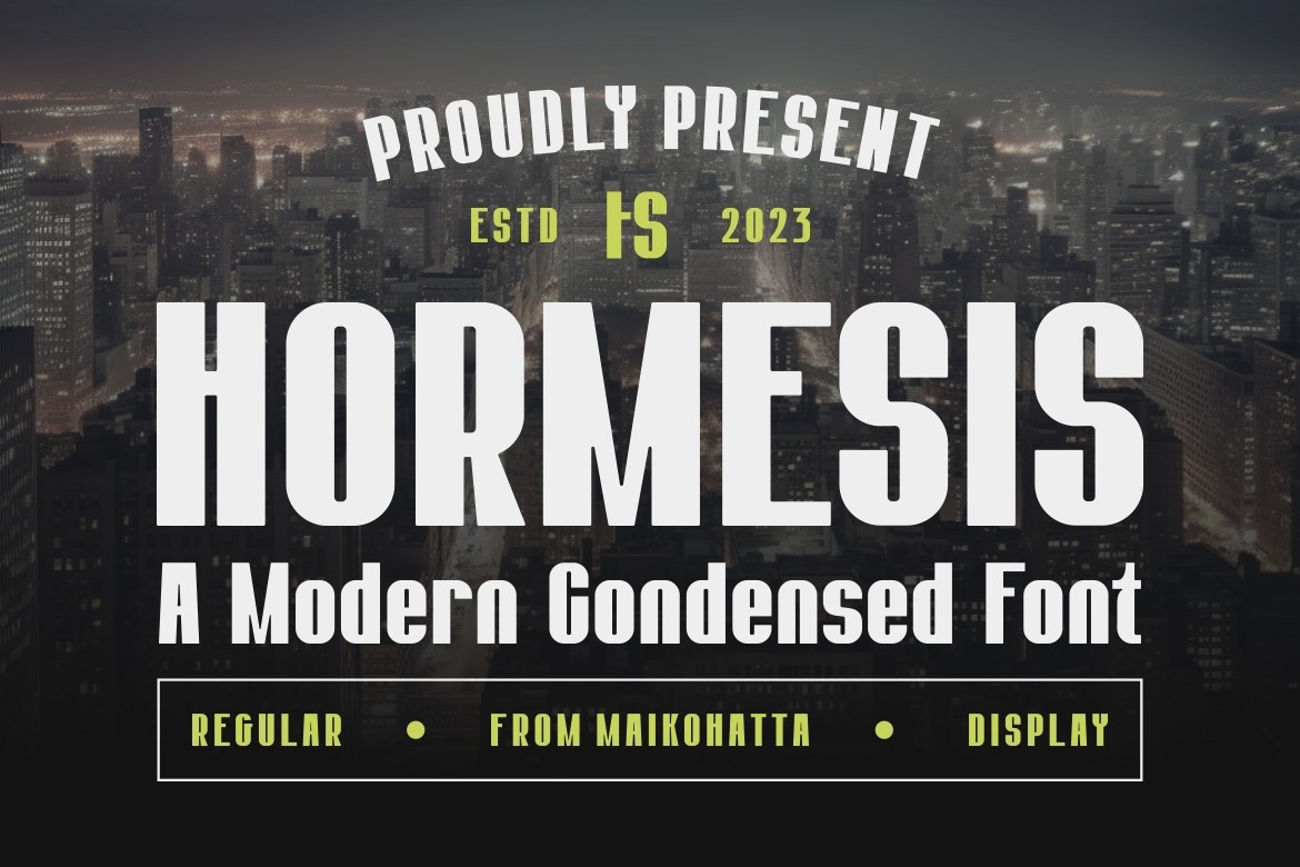 Пример шрифта Hormesis