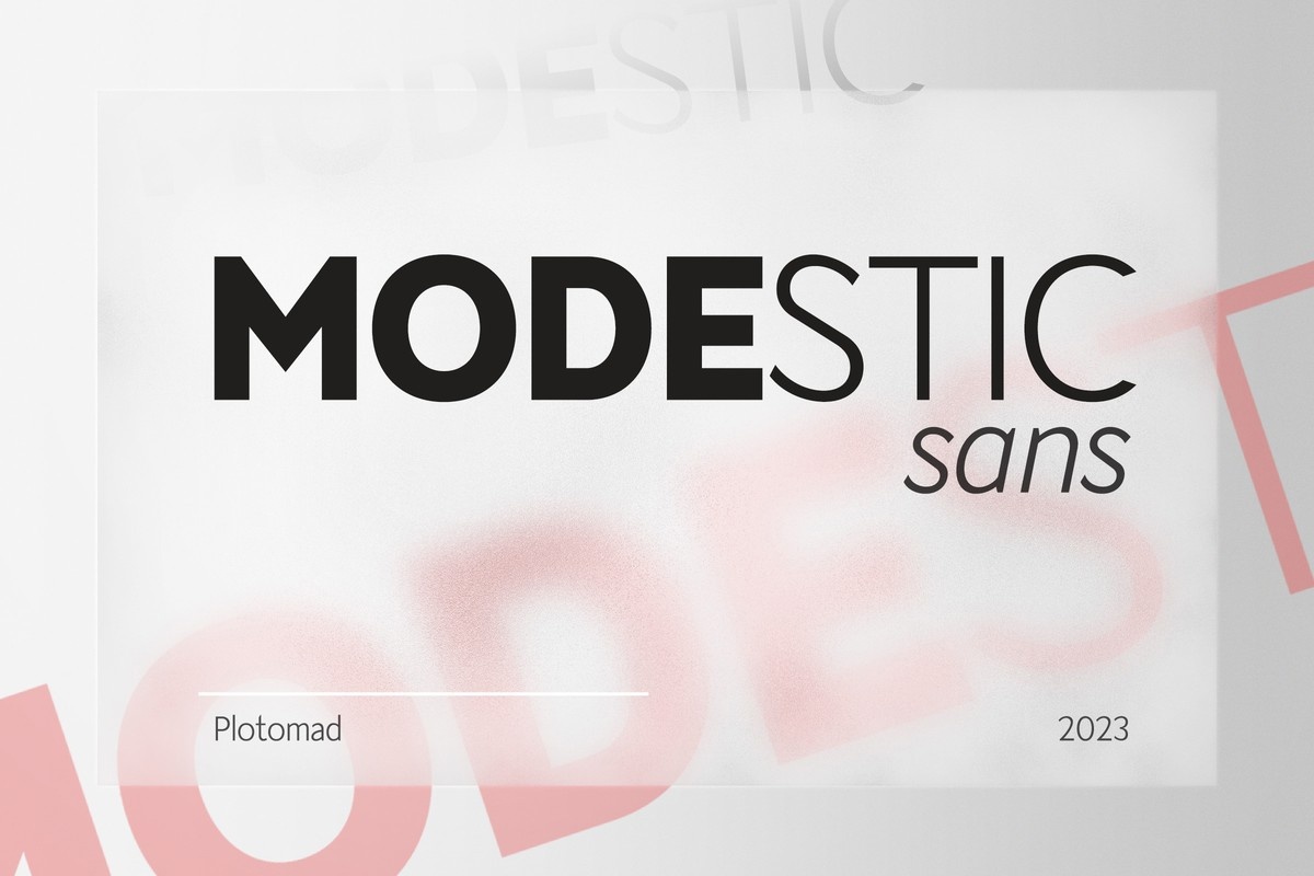 Пример шрифта Modestic SemiBoldItalic