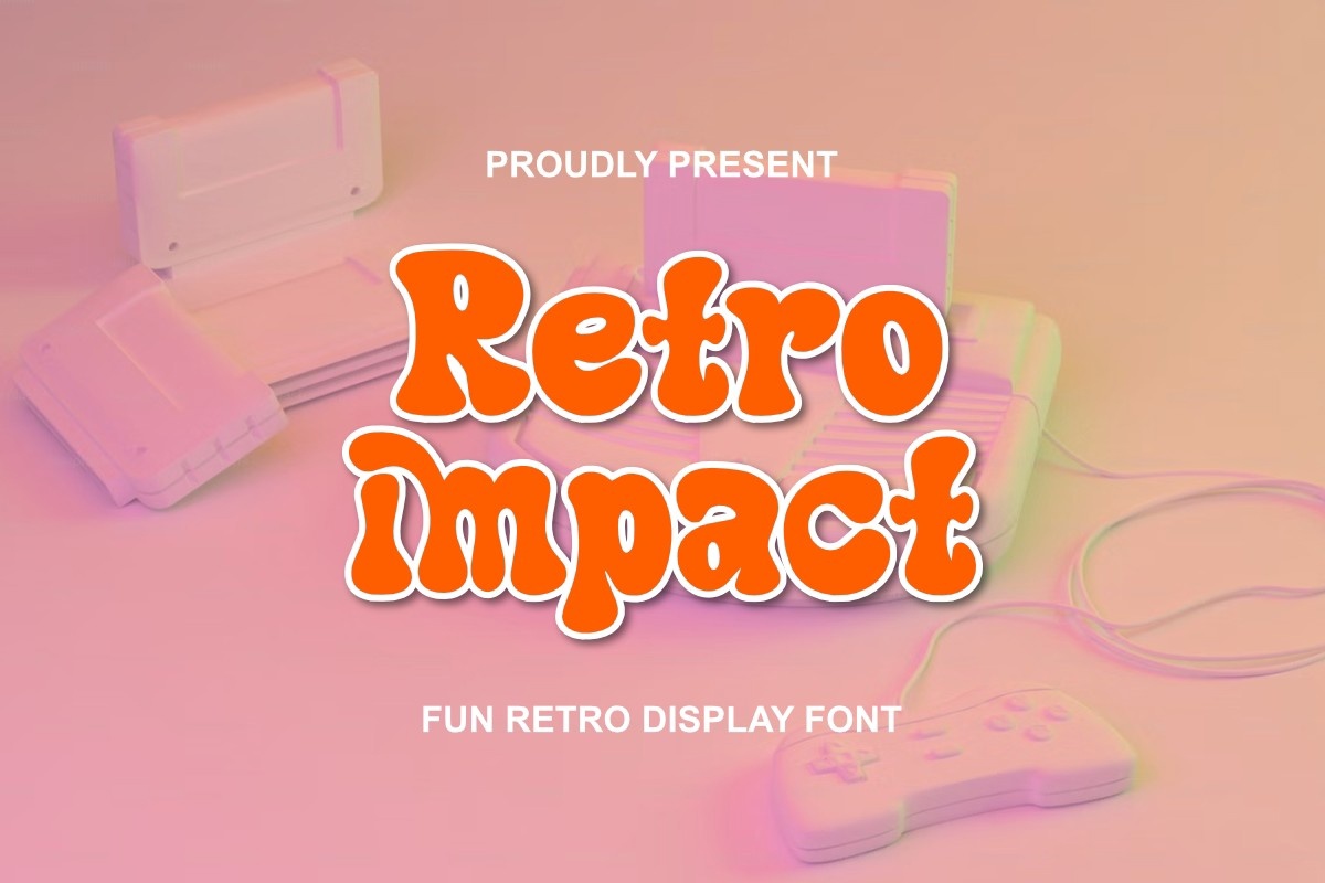 Пример шрифта Retro Impact