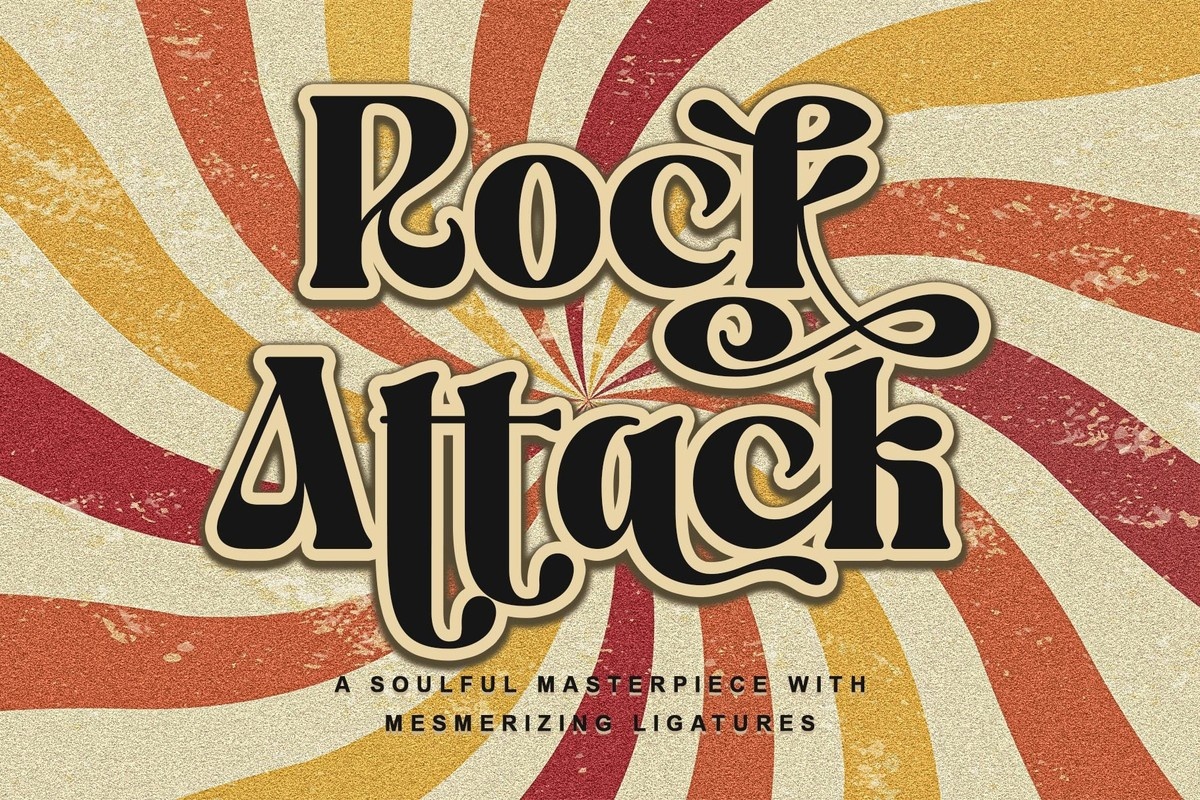 Пример шрифта Rock Attack Regular
