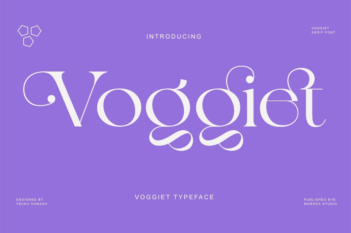 Пример шрифта Voggiet