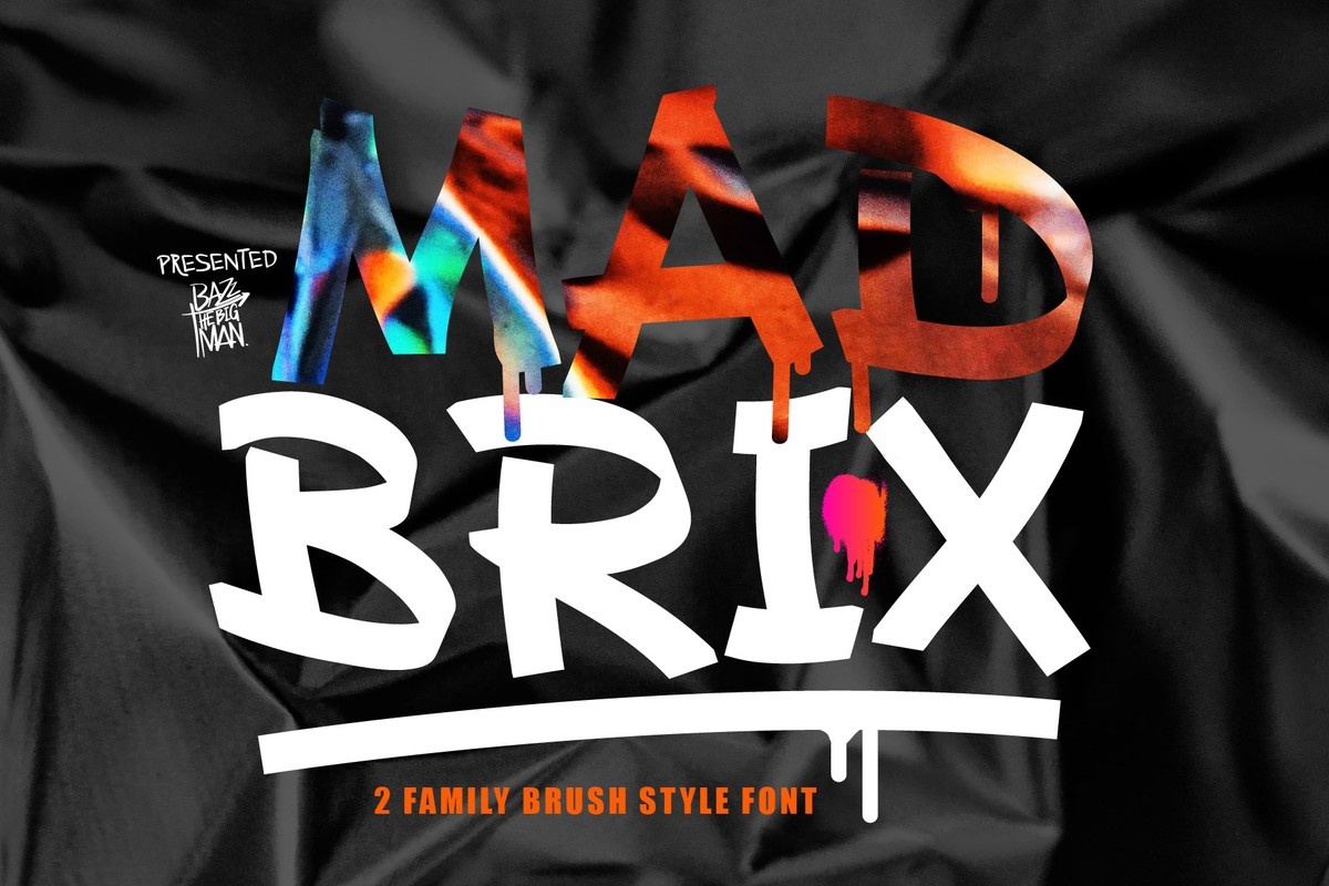 Пример шрифта Mad Brix Melt