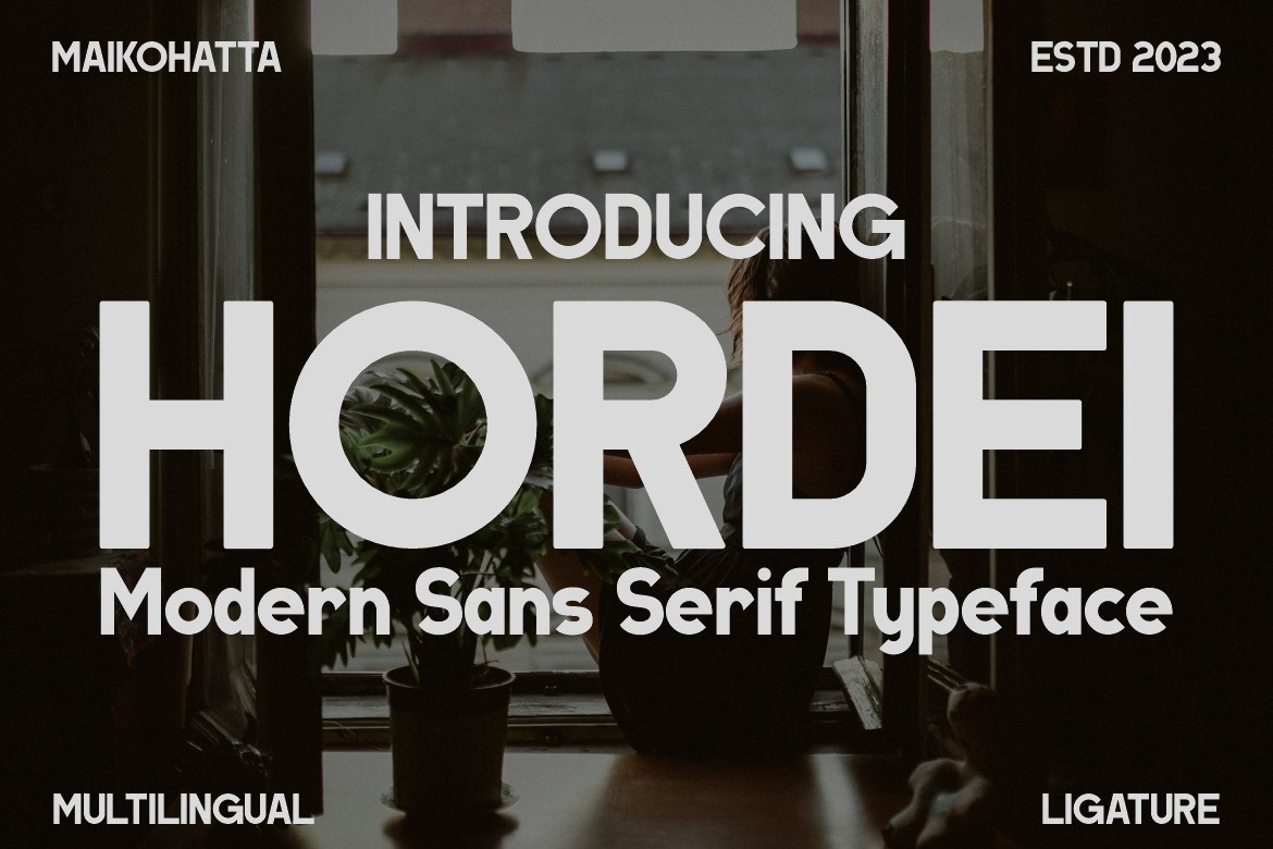 Пример шрифта Hordei Regular