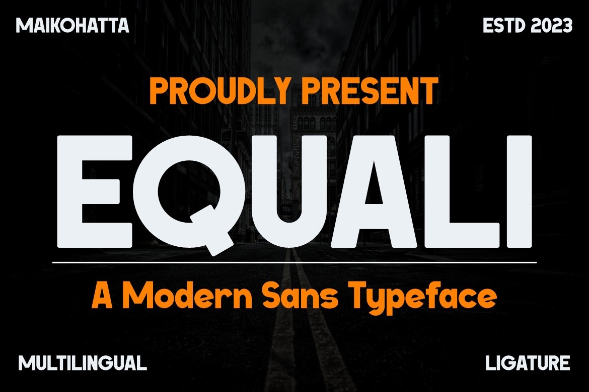 Пример шрифта Equali Regular