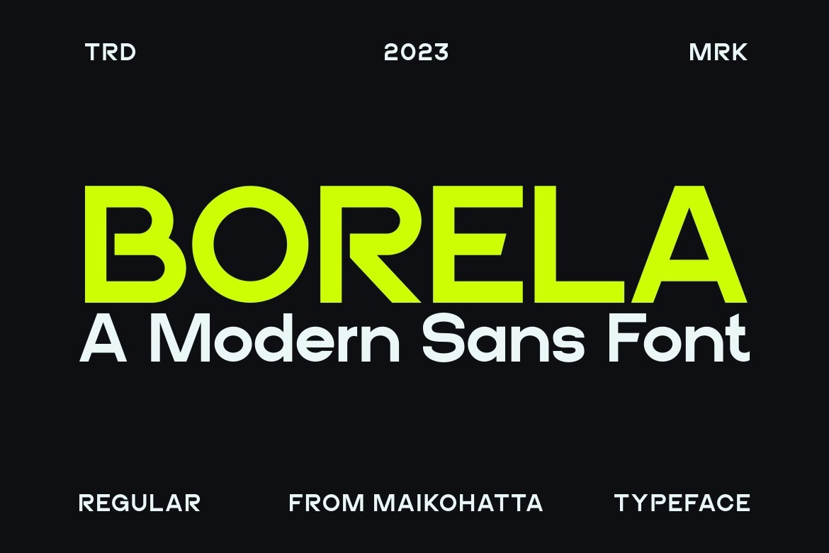 Пример шрифта Borela