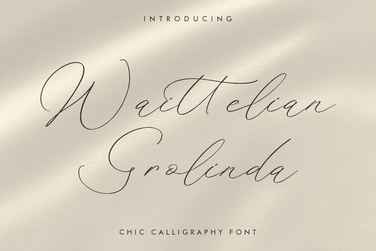 Пример шрифта Waittelian Grolinda