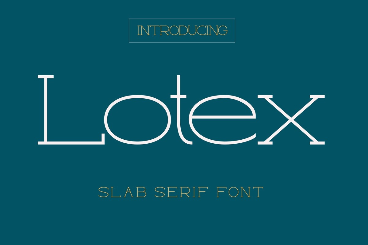 Пример шрифта Lotex
