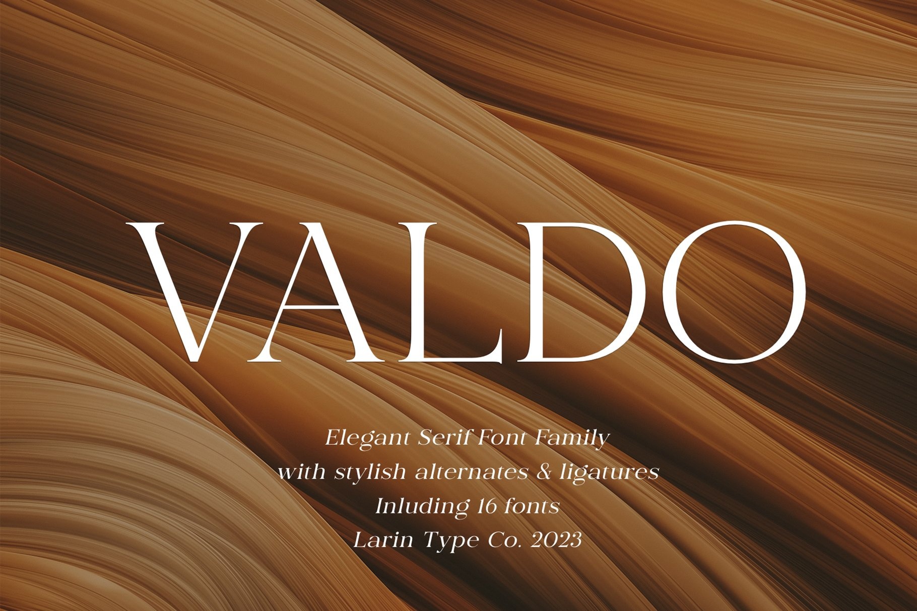 Пример шрифта Valdo Light Italic