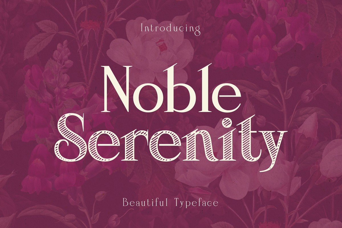 Пример шрифта Noble Serenity Regular