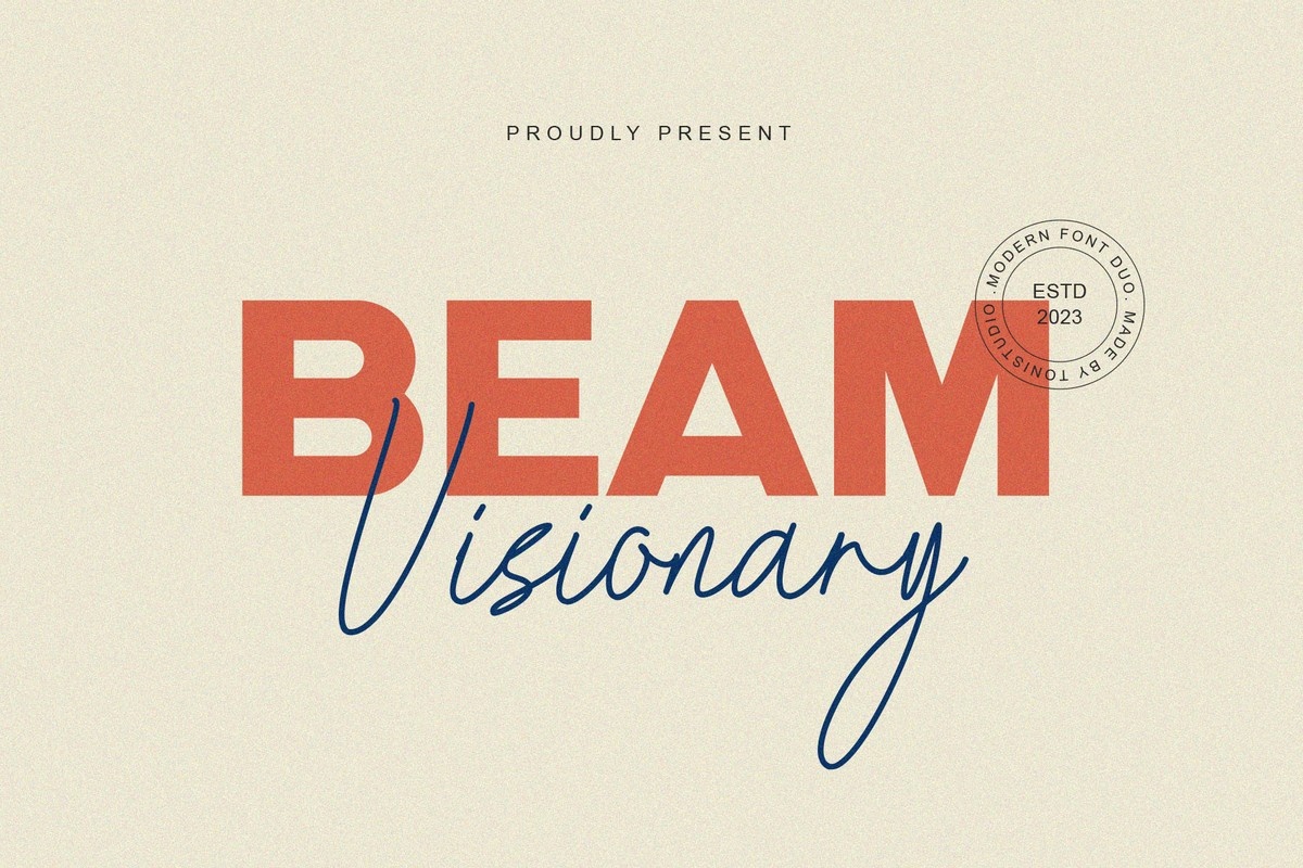 Пример шрифта Beam Visionary Signature