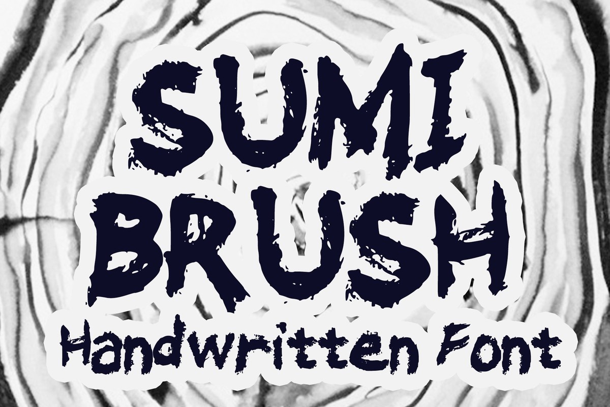 Пример шрифта Sumi Brush Regular