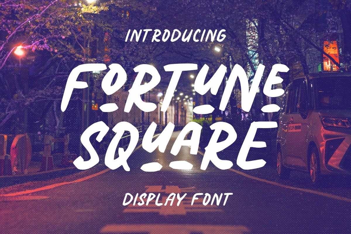 Пример шрифта Fortune Square Regular