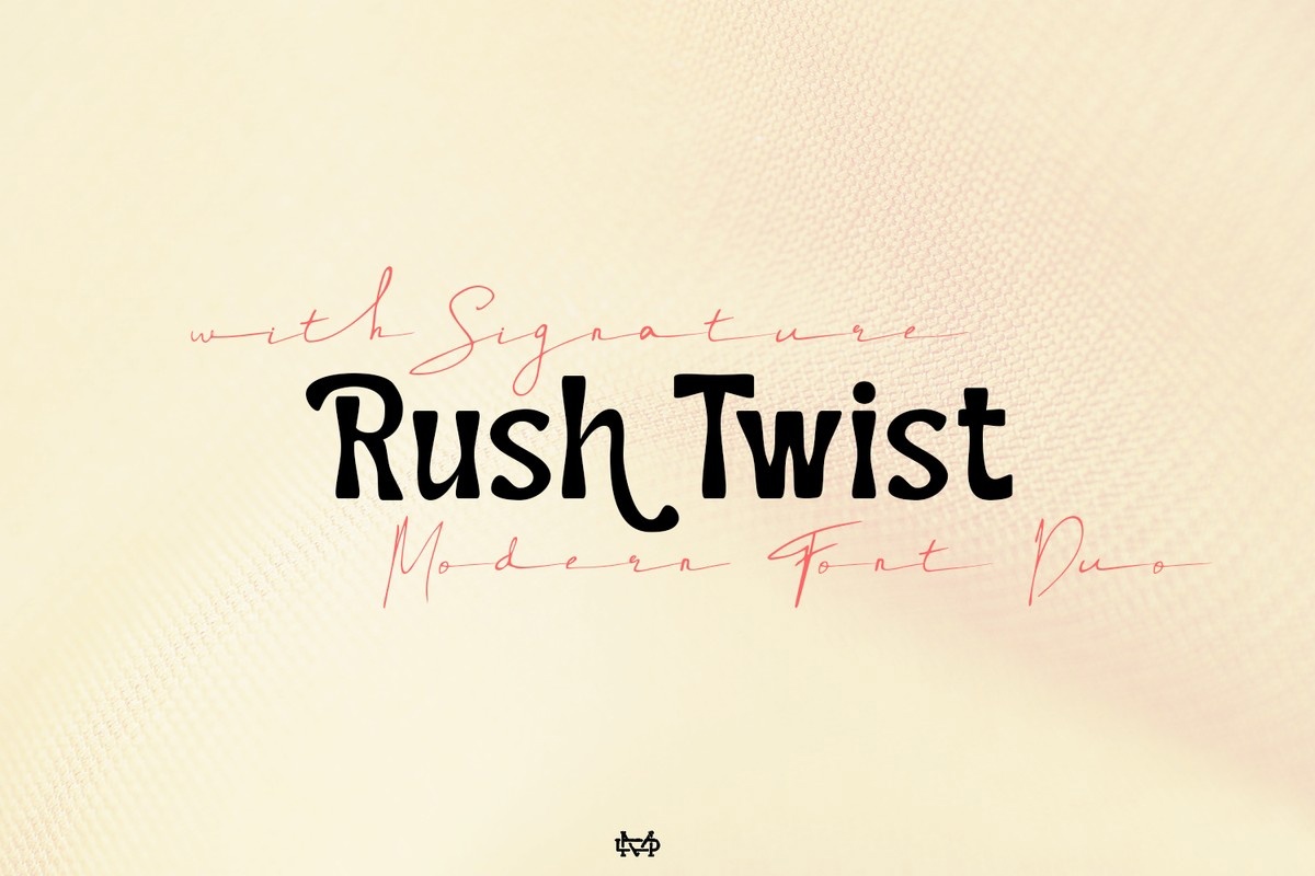 Пример шрифта Rush Twist Regular