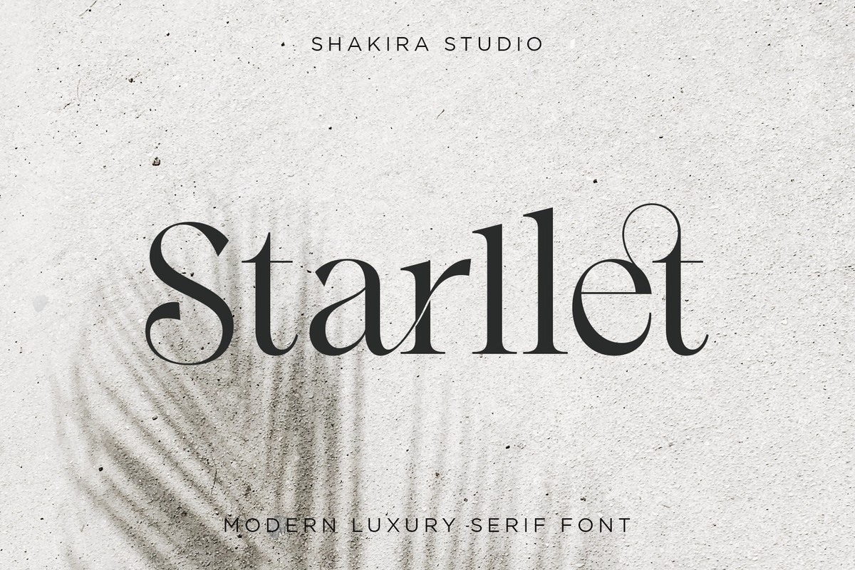 Пример шрифта Starllet