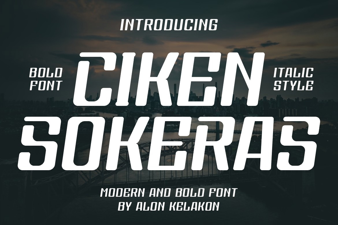 Пример шрифта Ciken Sokeras Regular