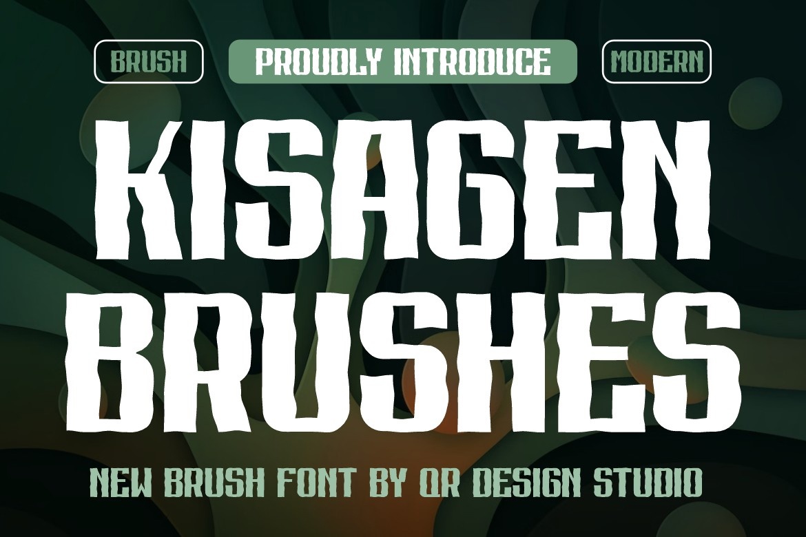 Пример шрифта Kisagen Brushes