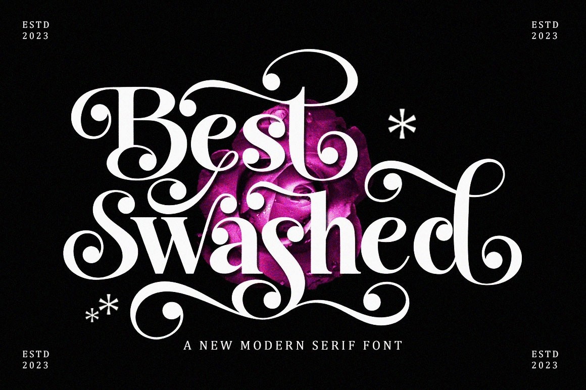 Пример шрифта Best Swashed Regular