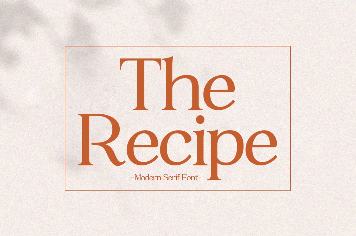 Пример шрифта The Recipe