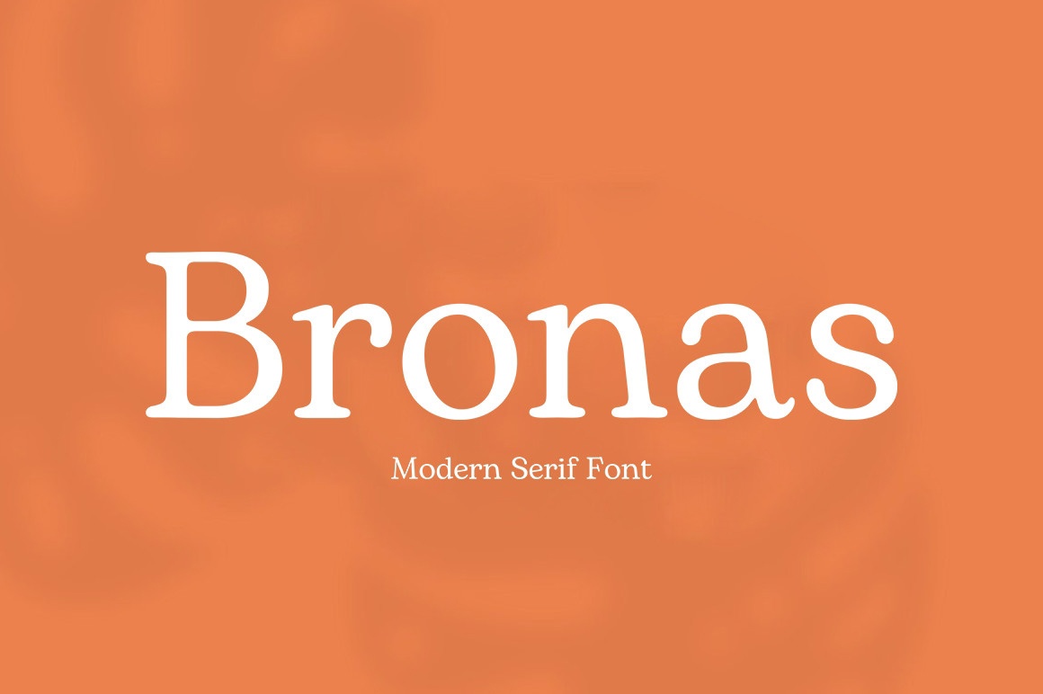 Пример шрифта Bronas