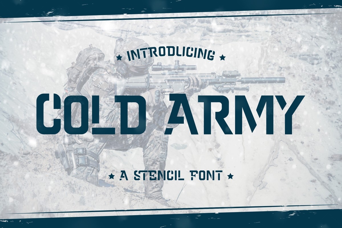 Пример шрифта Cold Army