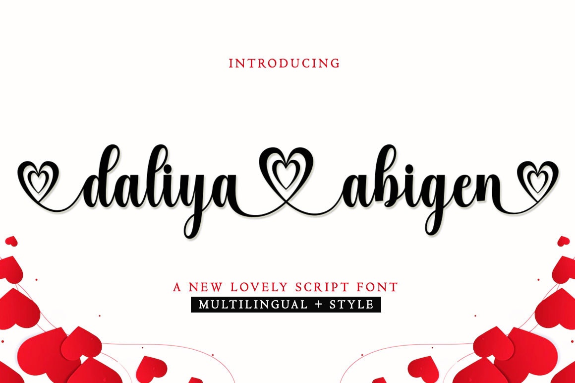 Пример шрифта Daliya Abigen