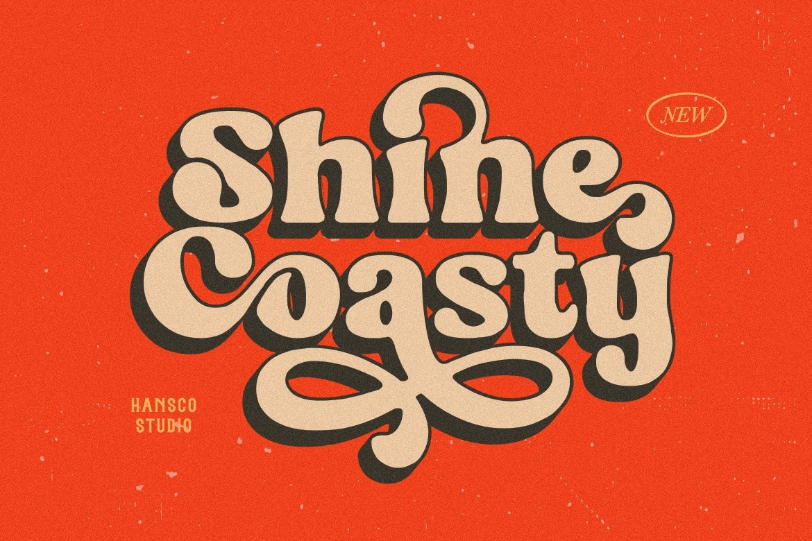 Пример шрифта Shine Coasty