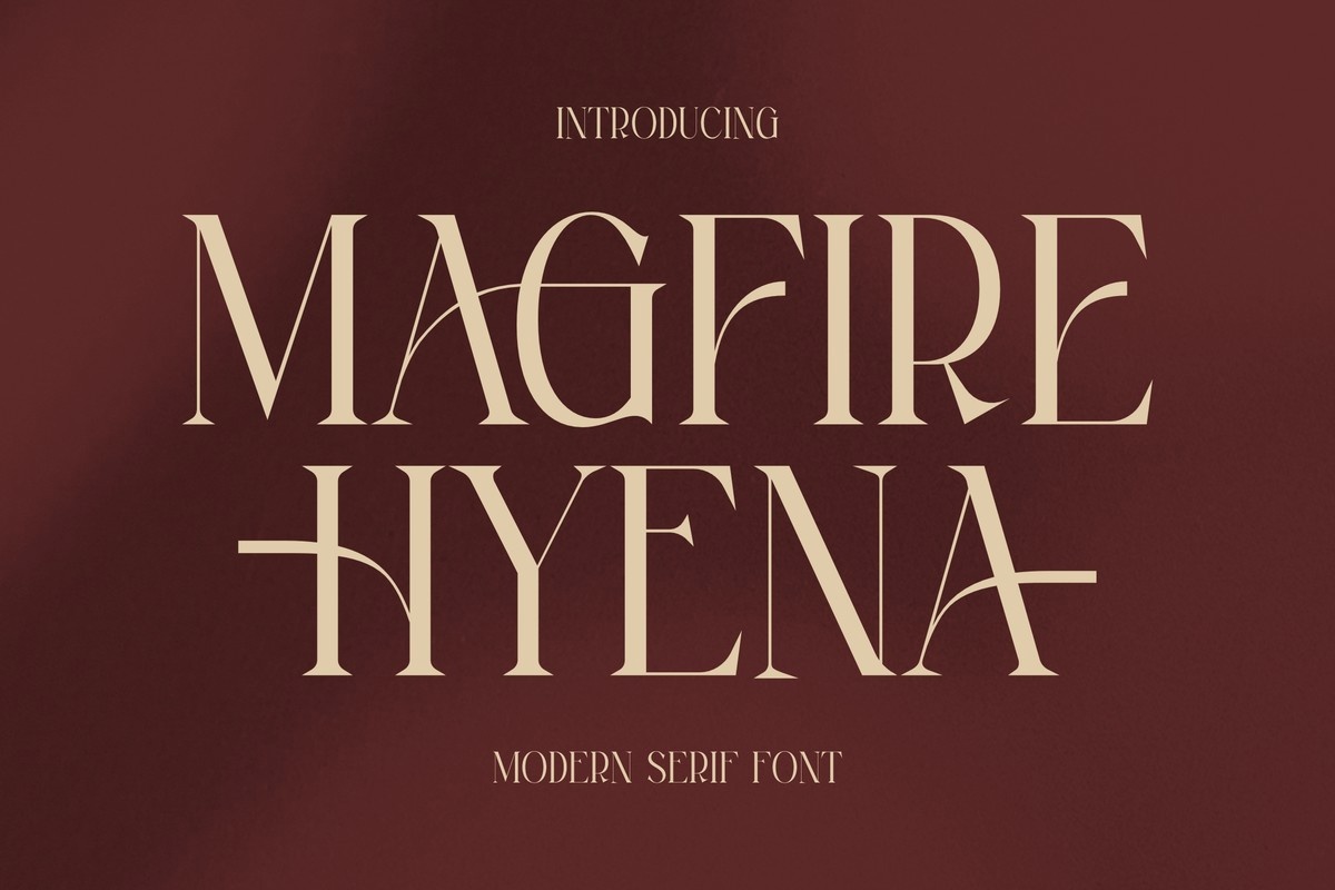 Пример шрифта Magfire Hyena Regular
