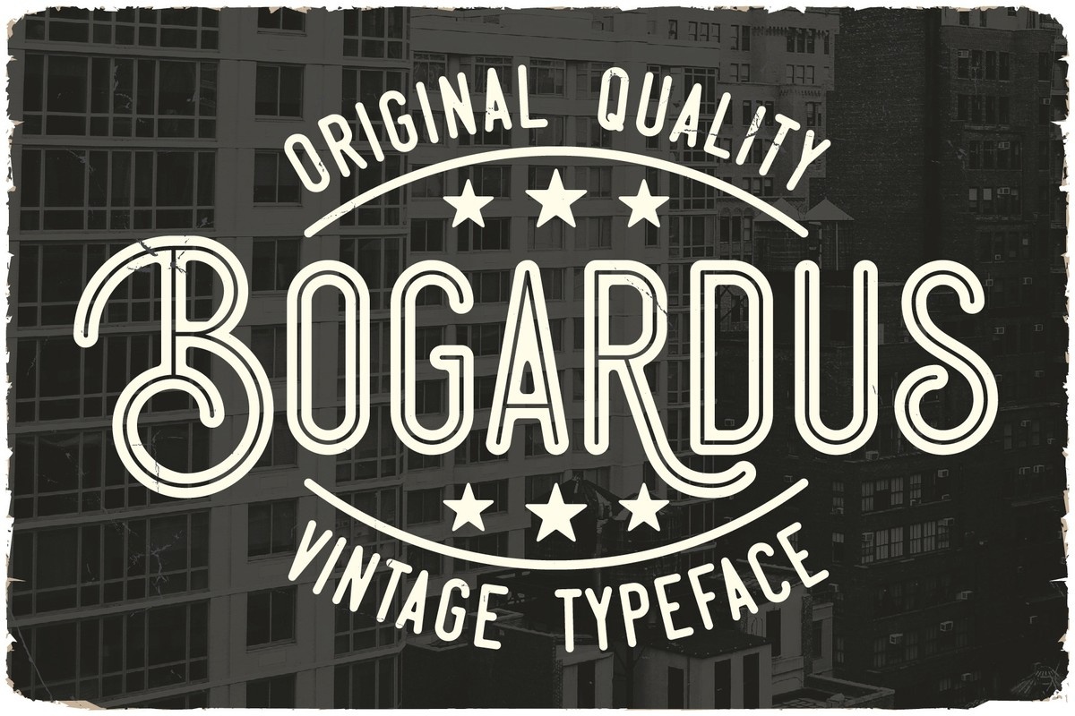 Пример шрифта Bogardus
