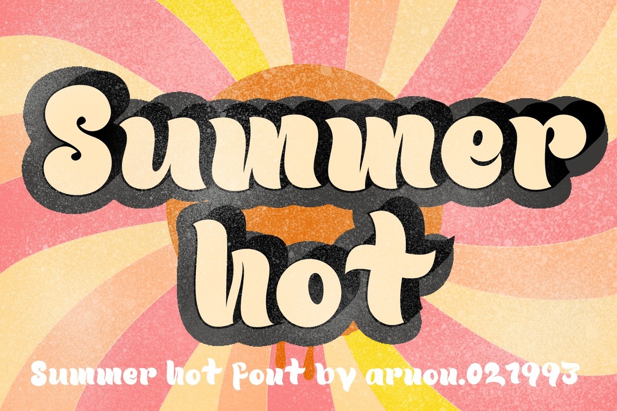 Пример шрифта Summer Hot Regular