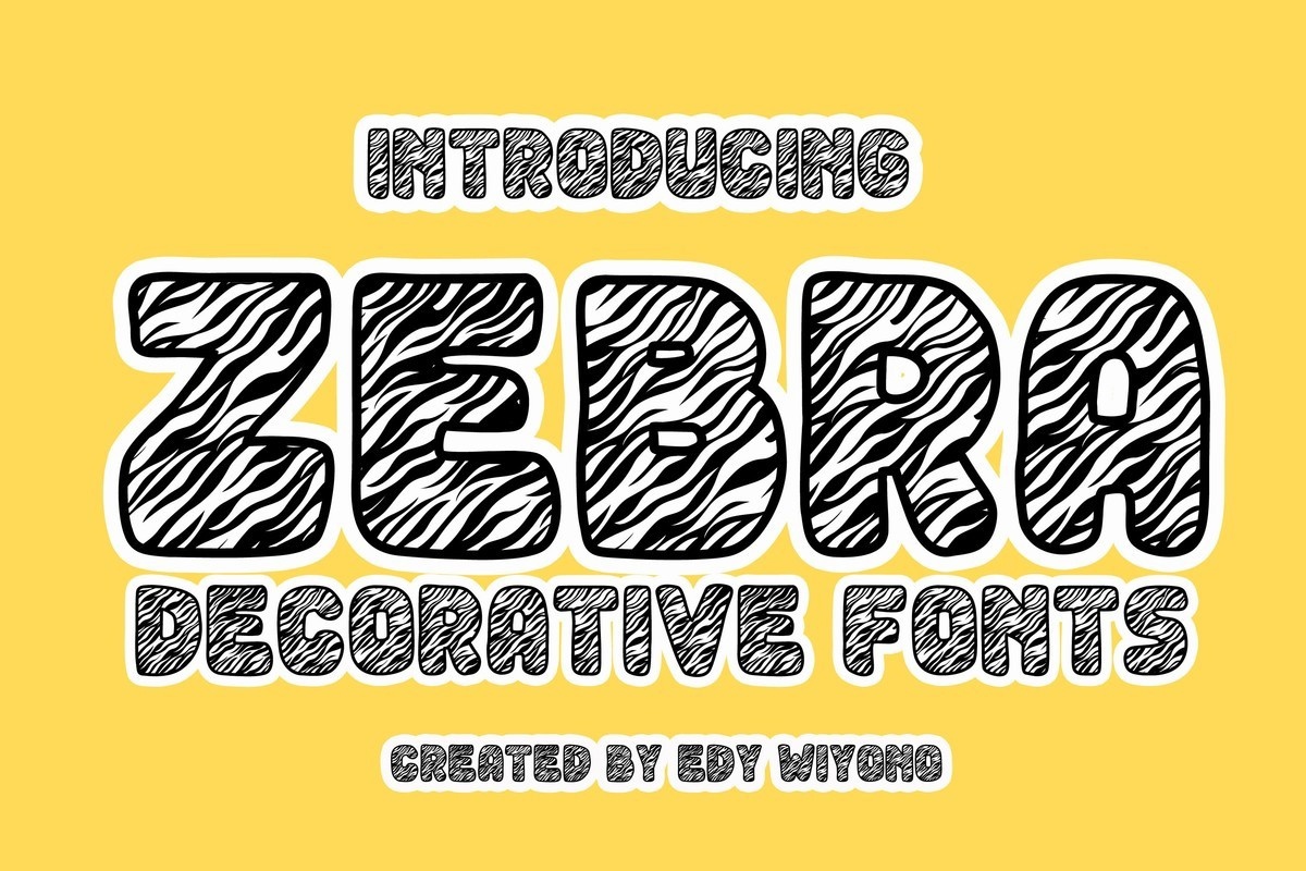 Пример шрифта Zebra