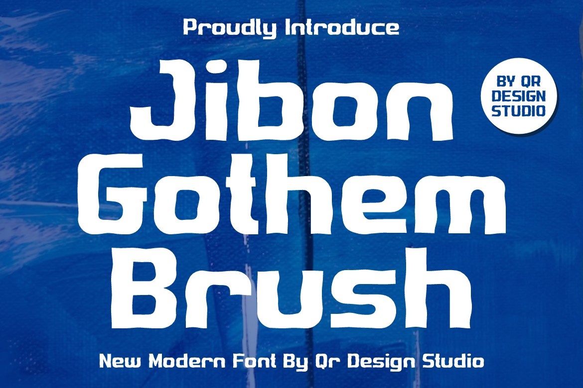 Пример шрифта Jibon Gothem Brush
