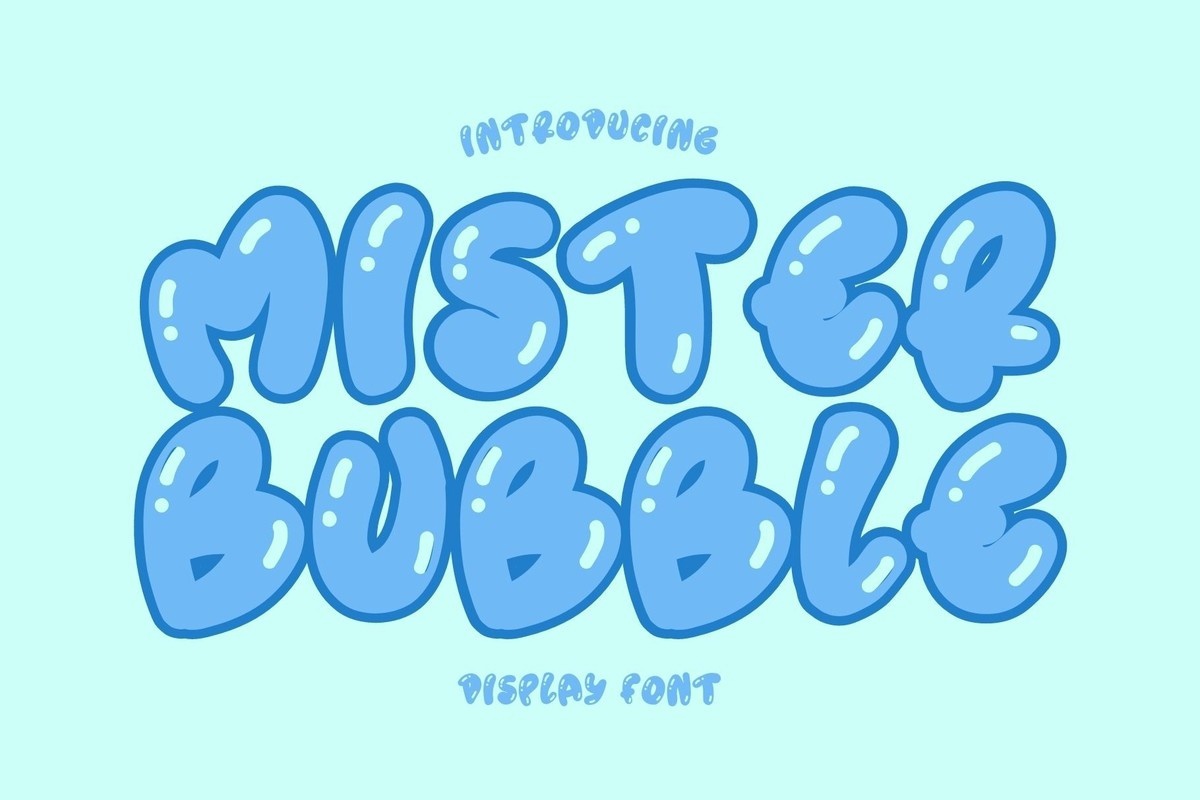 Пример шрифта Mister Bubble