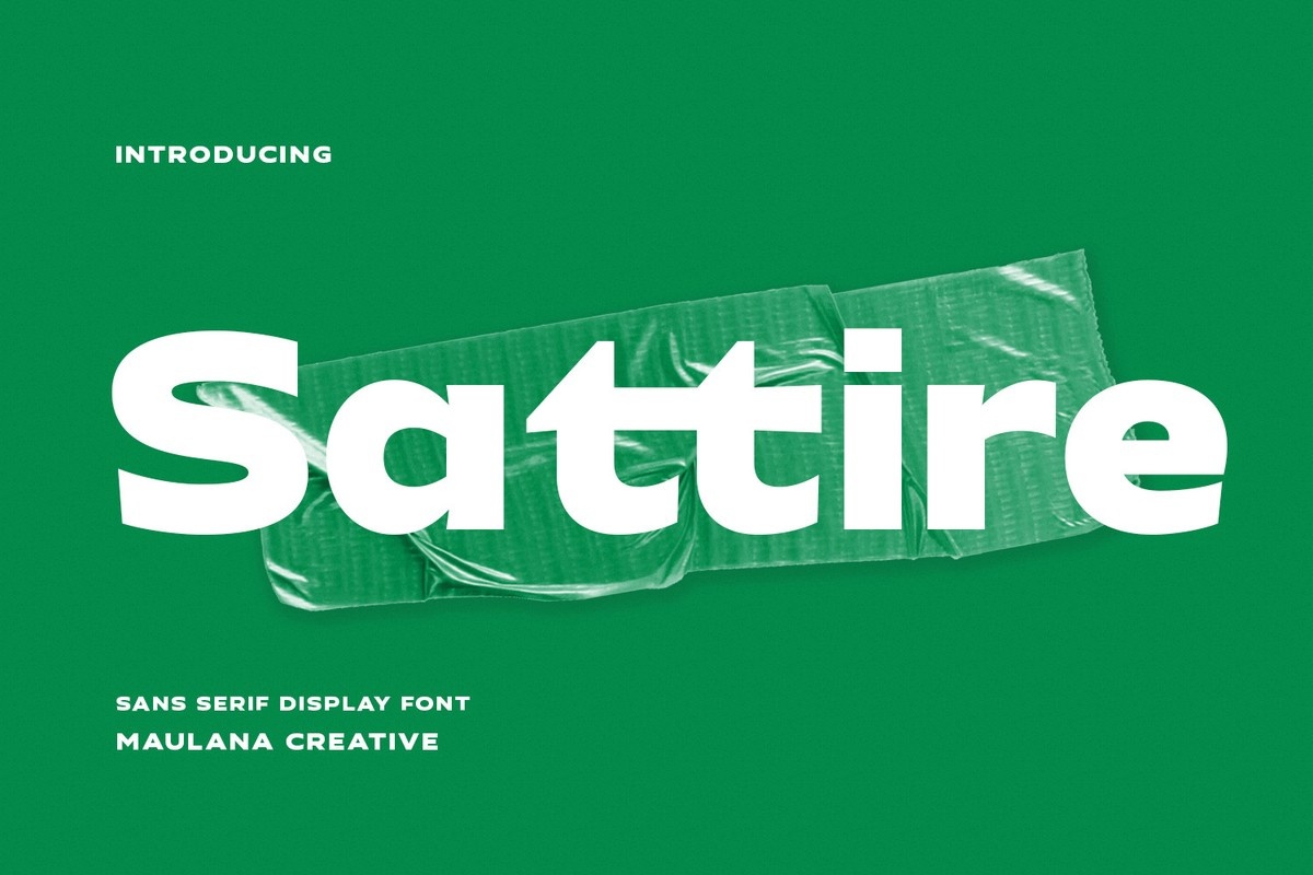 Пример шрифта Sattire