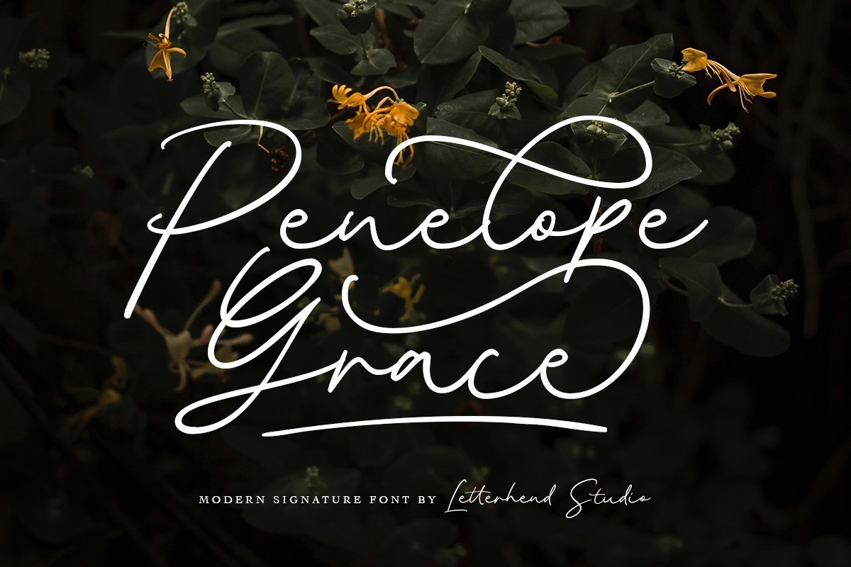 Пример шрифта Penelope Grace Regular