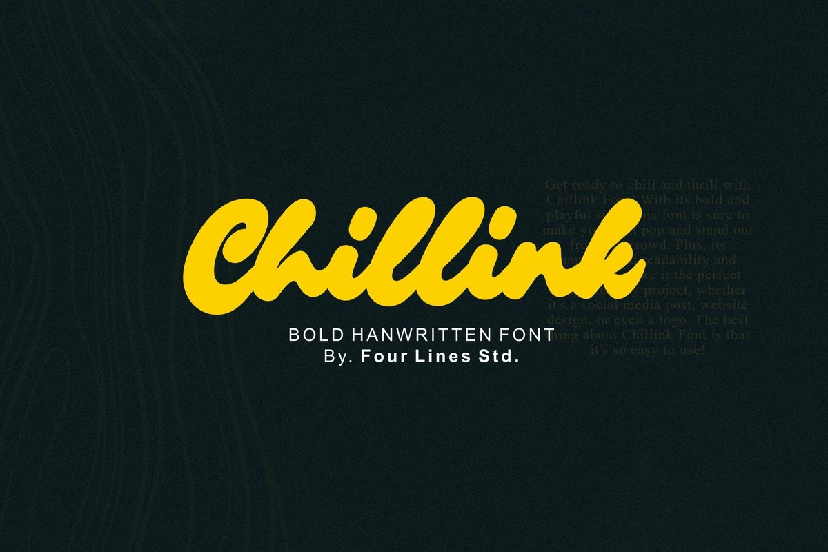 Пример шрифта Chillink Regular