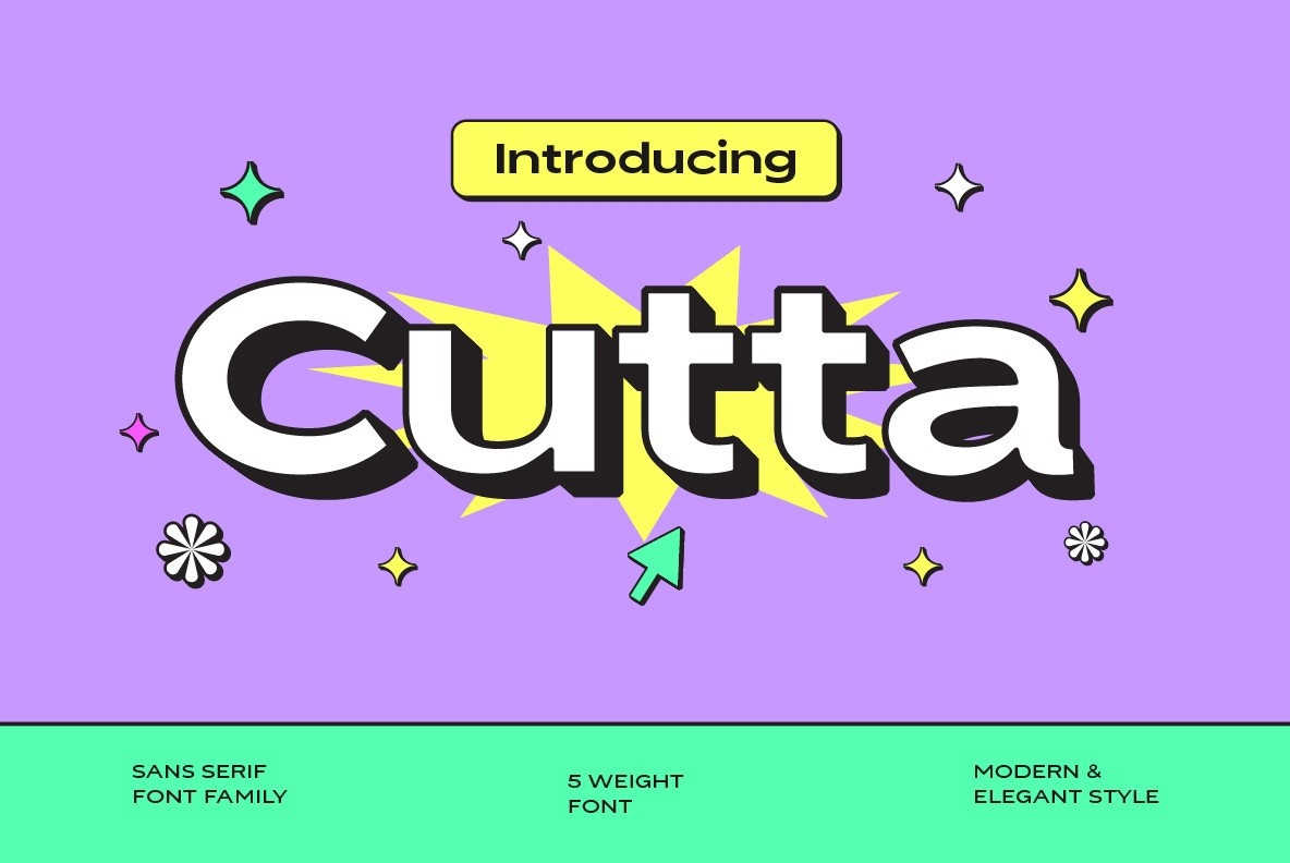 Пример шрифта Cutta Bold