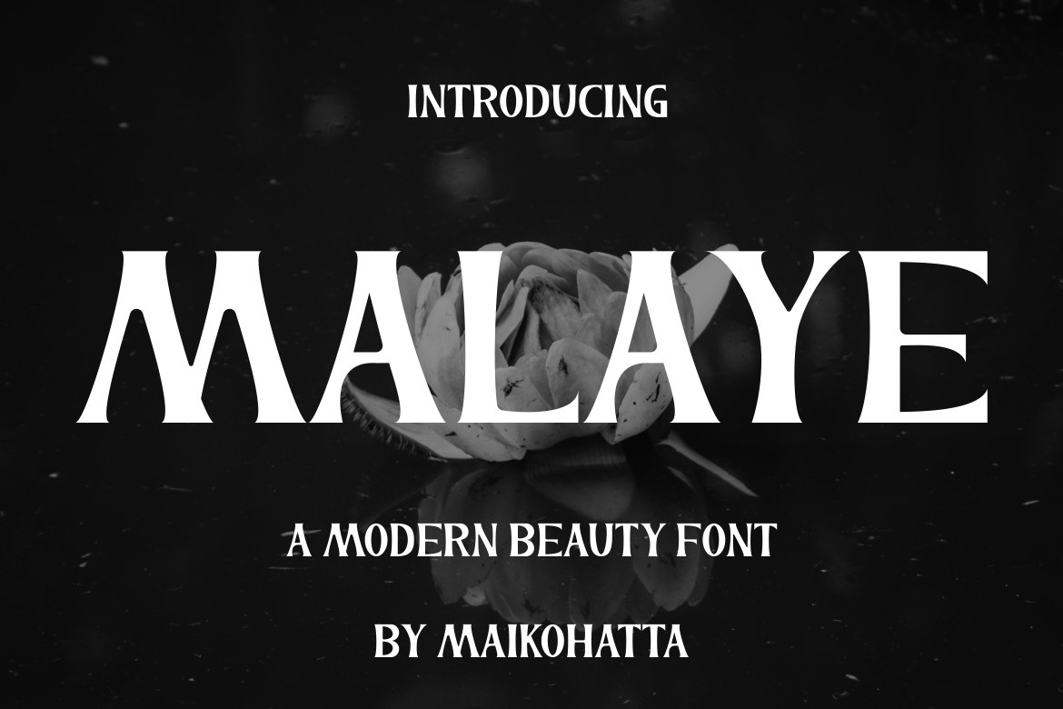 Пример шрифта Malaye