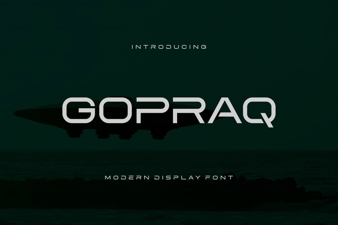 Пример шрифта Gopraq Regular