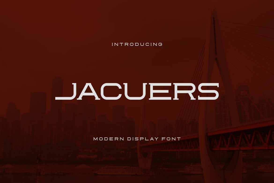 Пример шрифта Jacuers