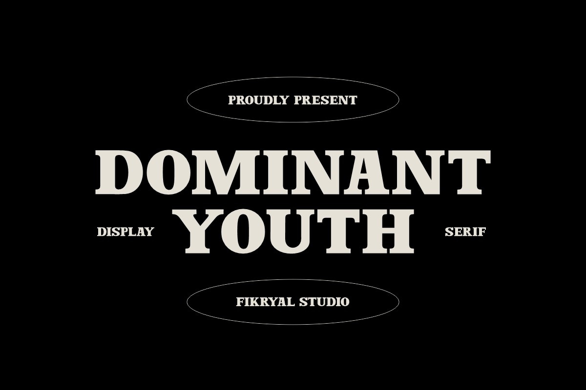 Пример шрифта Dominant Youth Regular