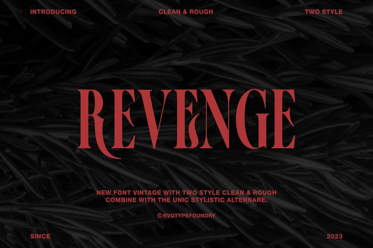 Пример шрифта Revenge Regular