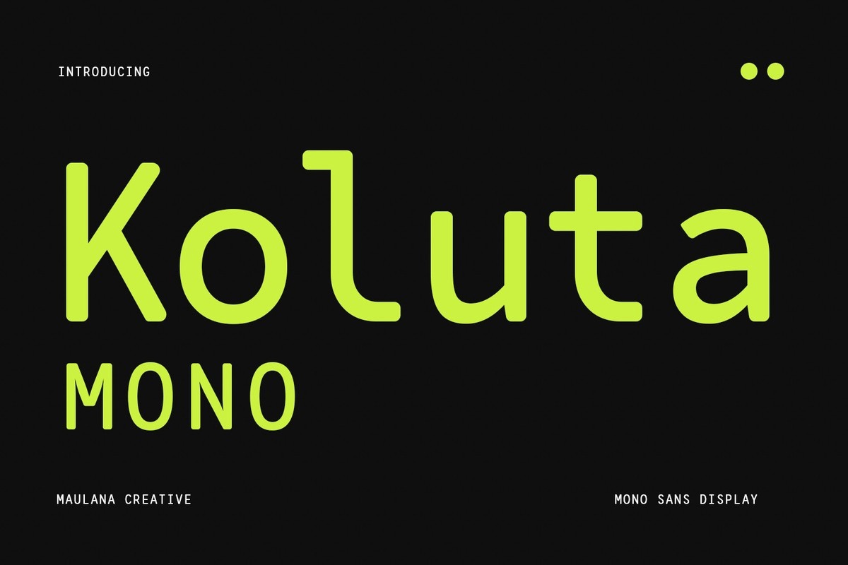 Пример шрифта Koluta