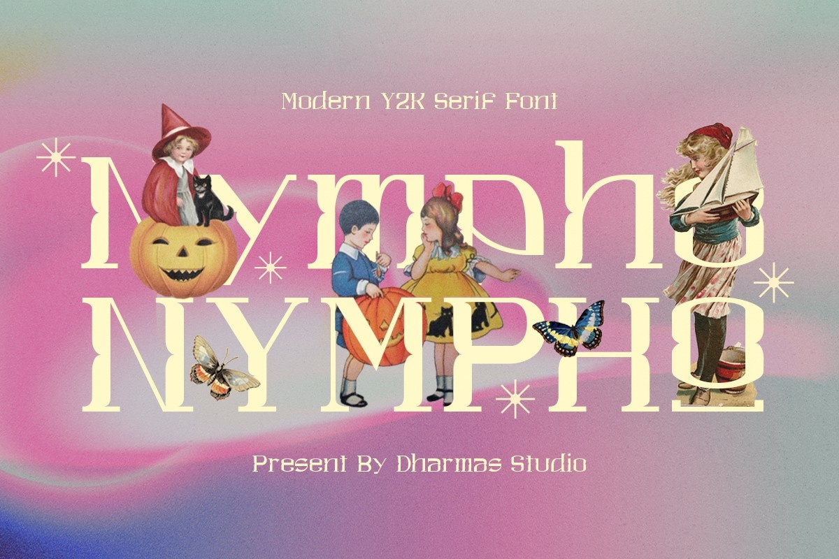 Пример шрифта Nympho