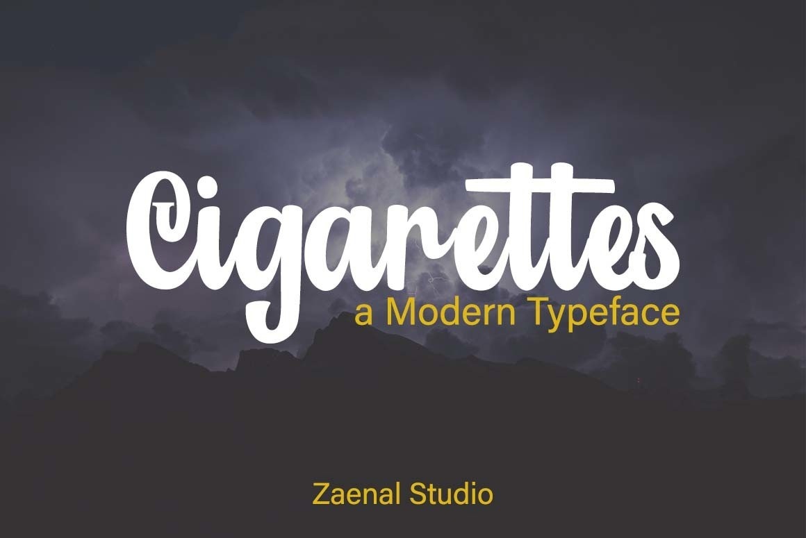 Пример шрифта Cigarettes Regular