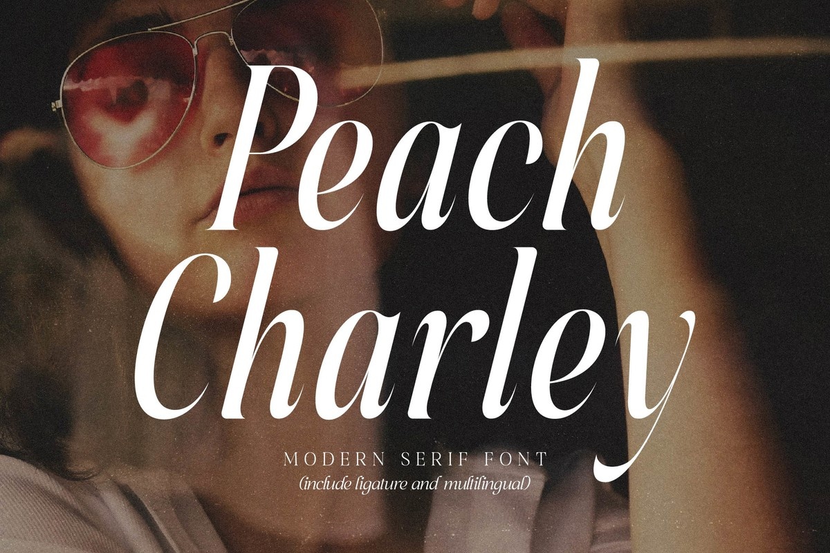 Пример шрифта Peach Charley