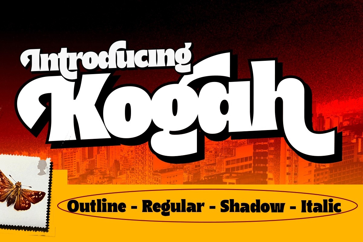 Пример шрифта Kogah Shadow