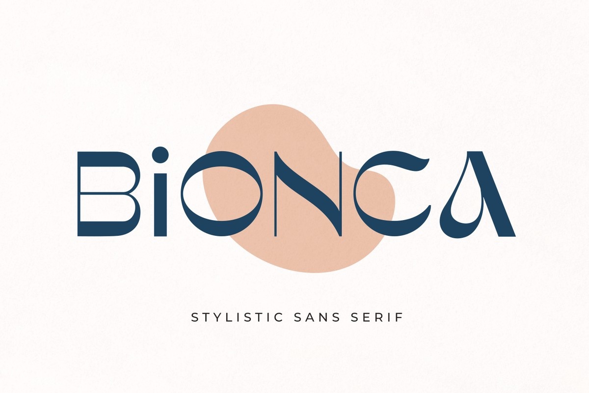 Пример шрифта Bionca