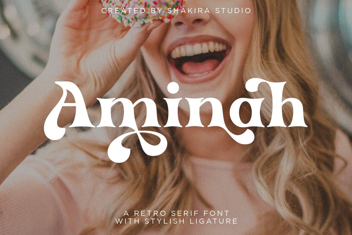 Пример шрифта Aminah