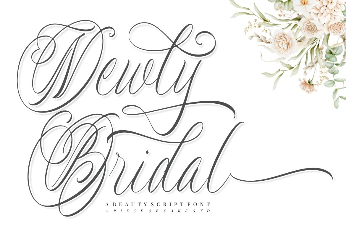 Пример шрифта Newly Bridal