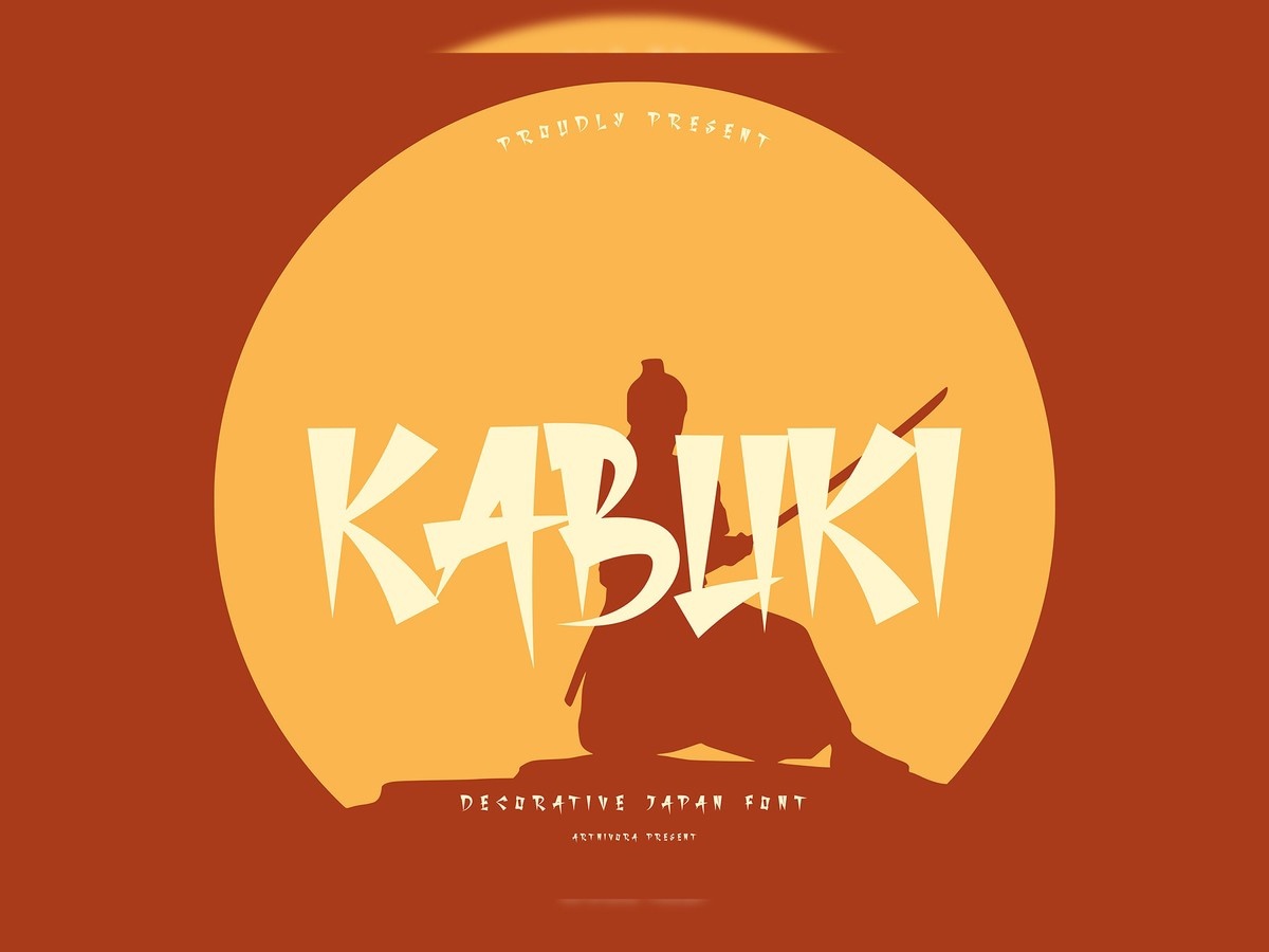 Пример шрифта Kabuki Regular